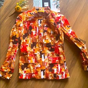 St. John Multicolor Abstract Blazer